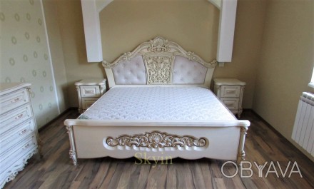 Пропонуємо біле із золотом шикарне ексклюзивне ліжко Кармелія в стилі Бароко.

. . фото 1