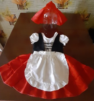 продам детский костюм красной шапочки на 4-5 лет, рост 104, обхват талии 56, рку. . фото 3