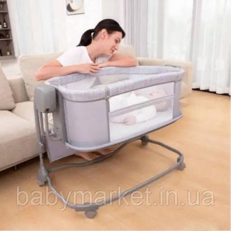 
	Приставне ліжечко Mastela 8602 для новонародженого з функцією гойдання. Призна. . фото 3