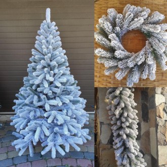 Буковельская заснеженная 2.5м литая елка искусственная ель праздничная со снегом. . фото 4