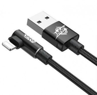 
Baseus MVP Elbow Type Cable USB для IP 2a 1m Black ─ это надежный кабель для за. . фото 6