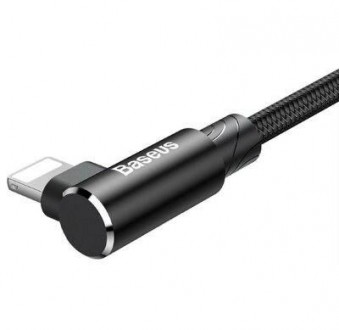 
Baseus MVP Elbow Type Cable USB для IP 2a 1m Black ─ это надежный кабель для за. . фото 5
