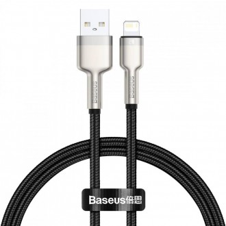 
Baseus Cafule Metal Lightning 2.4A (2m) — износостойкий кабель, созданный для г. . фото 3