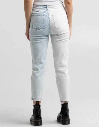 
Трендовые двухцветные джинсы из плотного качественного коттона. Завышенная тали. . фото 3