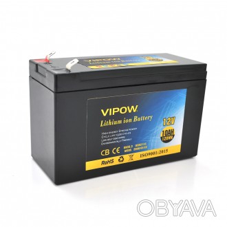 
	Аккумуляторная батарея литиевая Vipow 12 V 10A - это высококачественная литиио. . фото 1