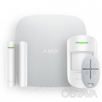 Комплект бездротової сигналізації Ajax StarterKit 2 (8EU) white з підтримкою дат. . фото 1