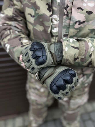 
 Тактичні рукавиці з посиленими накладками на кісточки для забезпечення безпеки. . фото 3