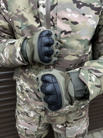 
 Тактичні рукавиці з посиленими накладками на кісточки для забезпечення безпеки. . фото 4