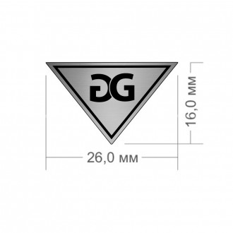 Логотип на металі Виготовлення металевих логотипів етикеток лейб
розміри
трикутн. . фото 2