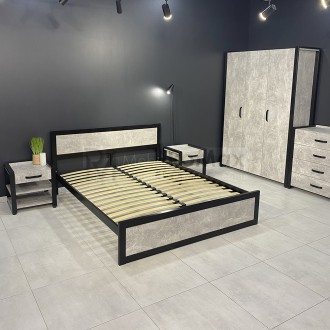 Спальня в стилі Loft від виробника MebliRoMax

В дану комплектацію входять:

. . фото 3