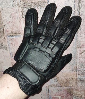 Тактические перчатки, страйкбол, пейнбол, размер-XL, ширина-11см, средний палец-. . фото 2