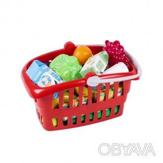Іграшковий кошик з набором продуктів із супермаркету Кошик «Супермаркет&ra. . фото 1
