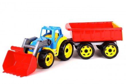 Іграшковий трактор з ковшем та причепом від ТехноК Трактор дозволить кожному хло. . фото 3