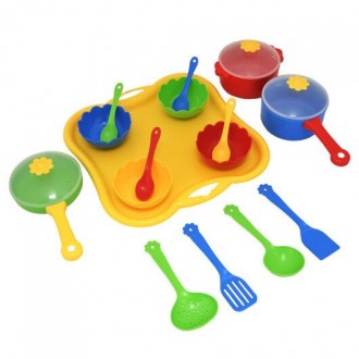 Іграшковий посуд Ромашка від виробника Tigres Набір іграшкового посуду столовий . . фото 2