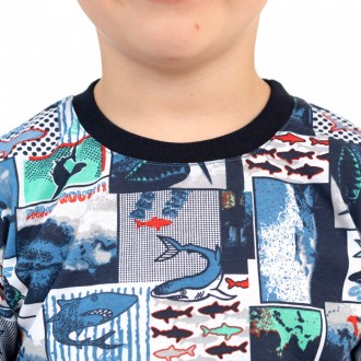 Трикотажний літній костюм хлопчику складається з футболки та однотонних шортів. . . фото 3