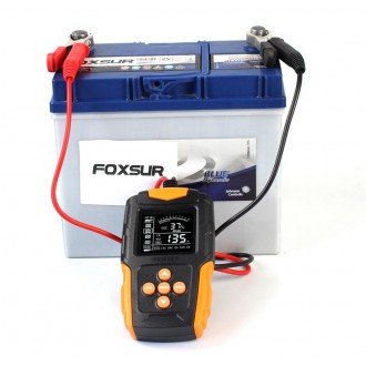 Тестер автомобильного аккумулятора FOXSUR 12/24 3-200А Orange
Предназначен для т. . фото 2