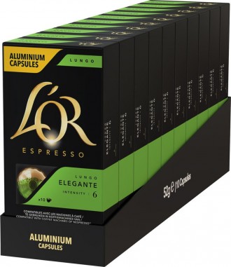 Кофе в капсулах Nespresso L`OR Lungo Elegante 100 шт. Киев. фото 1 Кофе в капсулах Nespresso L`OR Lungo Elegante 100 шт. Киев. фото 1