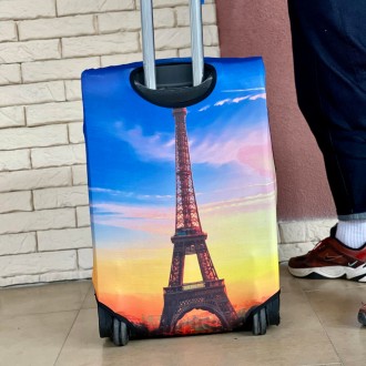 Чохол для валізи дайвінг із принтом Ейфелева Вежа
- Матеріал: дайвінг із кольоро. . фото 3