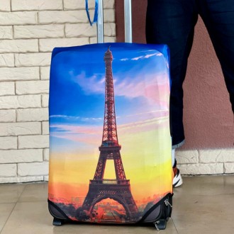Чохол для валізи дайвінг із принтом Ейфелева Вежа
- Матеріал: дайвінг із кольоро. . фото 2