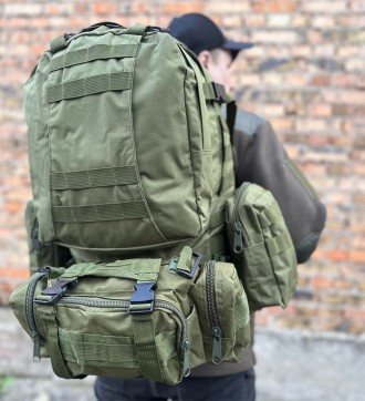 Тактичний рюкзак військовий з підсумками рюкзак ВСІ з системою MOLLE 
Матеріал: . . фото 3