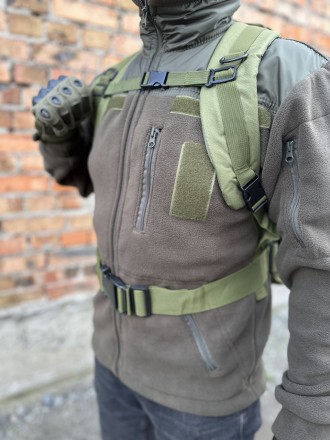 Тактичний рюкзак військовий з підсумками рюкзак ВСІ з системою MOLLE 
Матеріал: . . фото 7