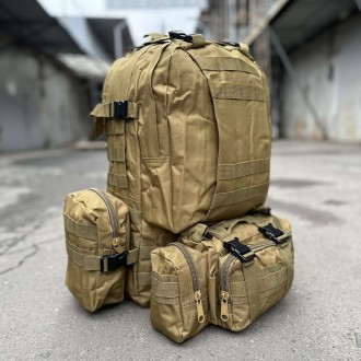 Тактичний рюкзак військовий з підсумками рюкзак ВСІ з системою MOLLE 
Матеріал: . . фото 3