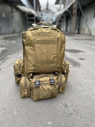 Тактичний рюкзак військовий з підсумками рюкзак ВСІ з системою MOLLE 
Матеріал: . . фото 8