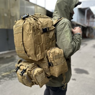 Тактичний рюкзак військовий з підсумками рюкзак ВСІ з системою MOLLE 
Матеріал: . . фото 11