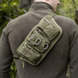 Тактична сумка на пояс із системою MOLLE поясна сумка Belt армійська хакі 35х16х. . фото 8