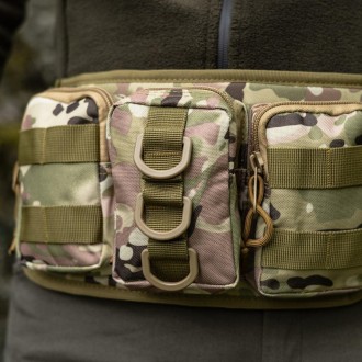 Тактическая сумка на пояс с системой MOLLE поясная сумка Belt армейская камуфляж. . фото 4