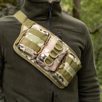 Тактическая сумка на пояс с системой MOLLE поясная сумка Belt армейская камуфляж. . фото 2