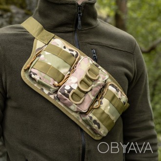 Тактическая сумка на пояс с системой MOLLE поясная сумка Belt армейская камуфляж. . фото 1