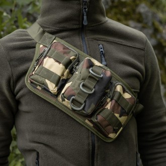 Тактическая сумка на пояс с системой MOLLE поясная сумка Belt армейская камуфляж. . фото 2