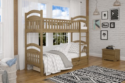 Дерев'яне ліжко Жасмин – чудове рішення, коли потрібно забезпечити спальні місця. . фото 7