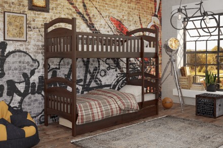 Дерев'яне ліжко Жасмин – чудове рішення, коли потрібно забезпечити спальні місця. . фото 6