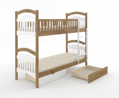 Дерев'яне ліжко Жасмин – чудове рішення, коли потрібно забезпечити спальні місця. . фото 2