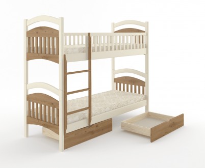 Дерев'яне ліжко Жасмин – чудове рішення, коли потрібно забезпечити спальні місця. . фото 5
