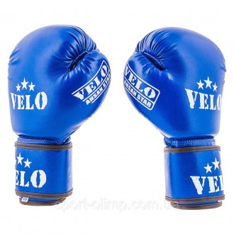 Боксерські рукавички Velo 12 oz сині Ahsan Star A3062-12B
Рукавички боксерські V. . фото 3