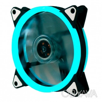 
	Корпусной кулер 12025 DC sleeve fan с синей подсветкой Ice-Blue — идеальное ре. . фото 1
