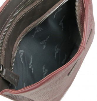 
 Мужская кожаная сумка планшетка на плечо Mykhail Ikhtyar 45041 Бордовая Издели. . фото 8
