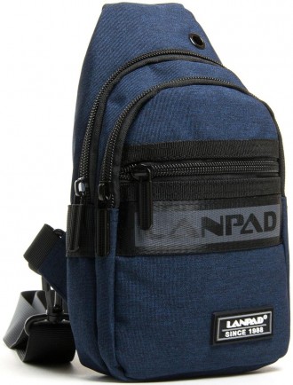 
 Чоловіча сумка через плече слінг Lanpad LAN82009 Синя Ця сумка виконана в синь. . фото 2