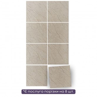 
 Декоративная ПВХ плита Sticker Wall SW-00001408 Светло-бежевый мрамор 1,22х2,4. . фото 7