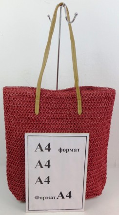 
Плетеная сумка на пляж, сумка шоппер два в одном Esmara красная Описание товара. . фото 8