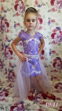 Нарядное праздничное бальное детское платье прямого силуэта со съёмной юбкой.
Мо. . фото 3