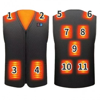 Жилет з підігрівом Heated Thermal Underwear Winter 11 зон із кашеміром від Power Bank USB 185-190 см (3390). Київ. фото 1 Жилет з підігрівом Heated Thermal Underwear Winter 11 зон із кашеміром від Power Bank USB 185-190 см (3390). Київ. фото 1