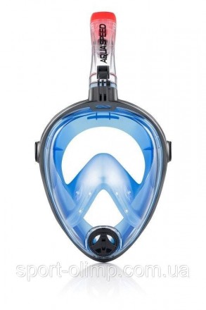 Повнолицьова маска для плавання Aqua Speed SPECTRA 2.0 7073 синій, чорний розмір. . фото 3