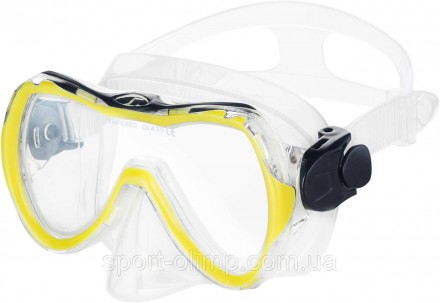 Набір маска і трубка для плавання Aqua Speed ENZO + EVO 6071 дитячий Жовтий (604. . фото 3
