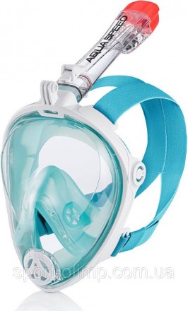 Повнолицьова маска для плавання Aqua Speed SPECTRA 2.0 блакитний, білий розмір L. . фото 2