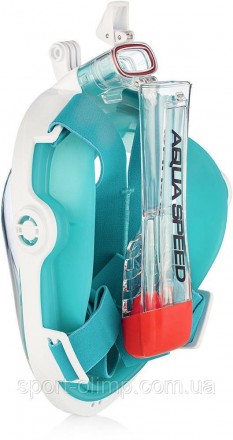 Повнолицьова маска для плавання Aqua Speed SPECTRA 2.0 блакитний, білий розмір L. . фото 4