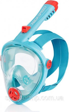 Повнолицьова маска для плавання Aqua Speed SPECTRA 2.0 бірюзовий Дитячий L (5908. . фото 2